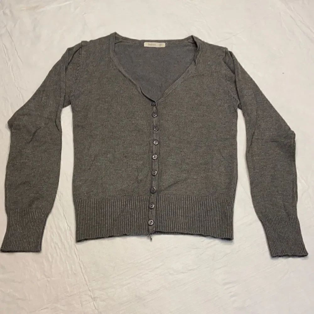 Gray Button Up Cardigan